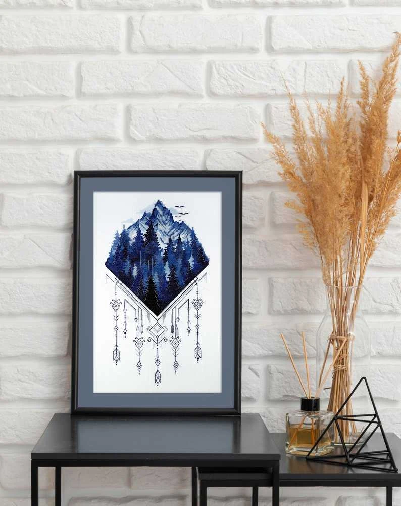 Abris Art Siuvinėjimo kryželiu rinkinys „Sidabro žemė“, 14 ct, 20x35 cm