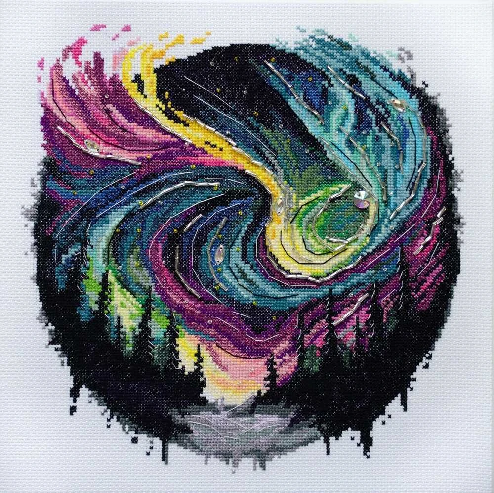 Abris Art Siuvinėjimo kryželiu rinkinys „Nakties švytėjimas“ 27x27 cm