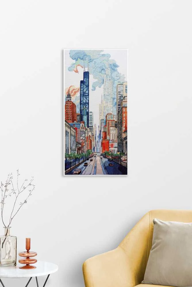 Abris Art Siuvinėjimo kryželiu rinkinys „Didmiesčio peizažas“ 50x25 cm AAH-219