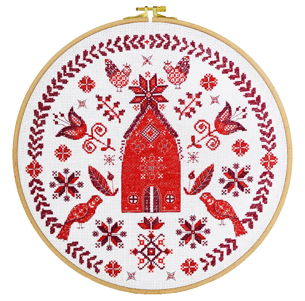 Abris Art Siuvinėjimo kryželiu rinkinys „Jauku“ su karoliukais, 30x30, Zweigart 14 ct