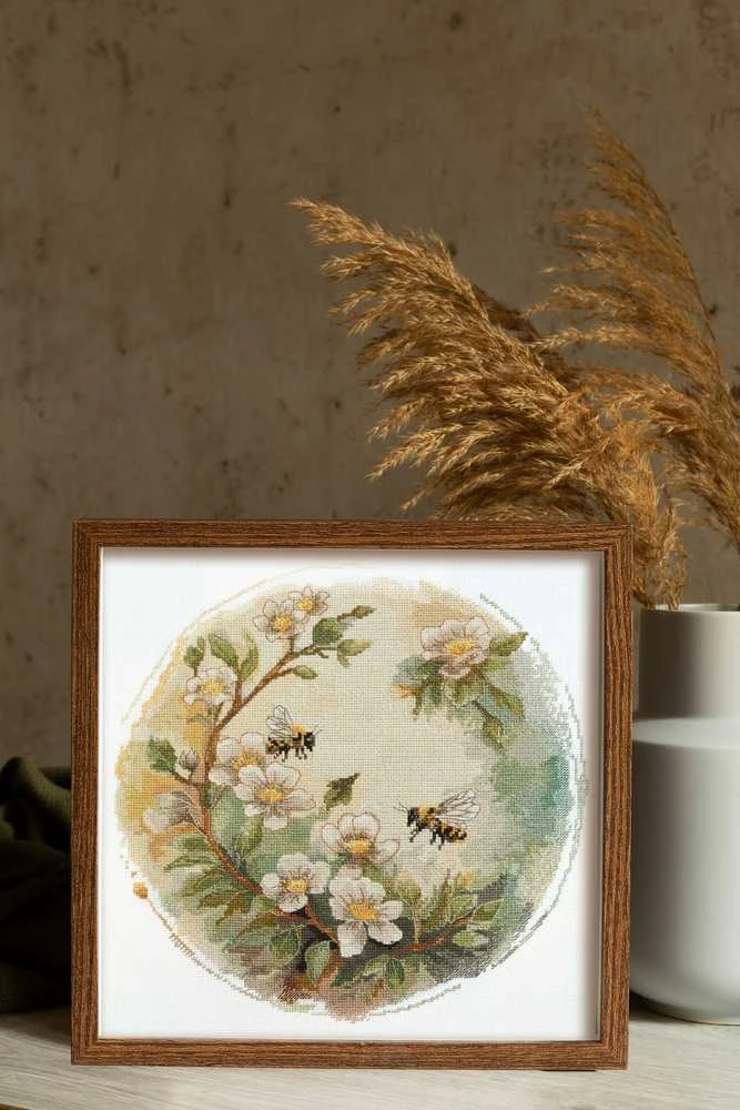 Abris Art Siuvinėjimo kryželiu rinkinys Medaus spalvos, 18 ct Zweigart, 24×24 cm