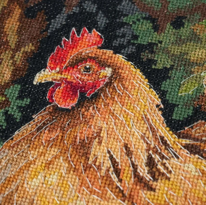 Abris Art Siuvinėjimo kryželiu rinkinys „Višta kieme“ 23x30 cm, gyvūnai
