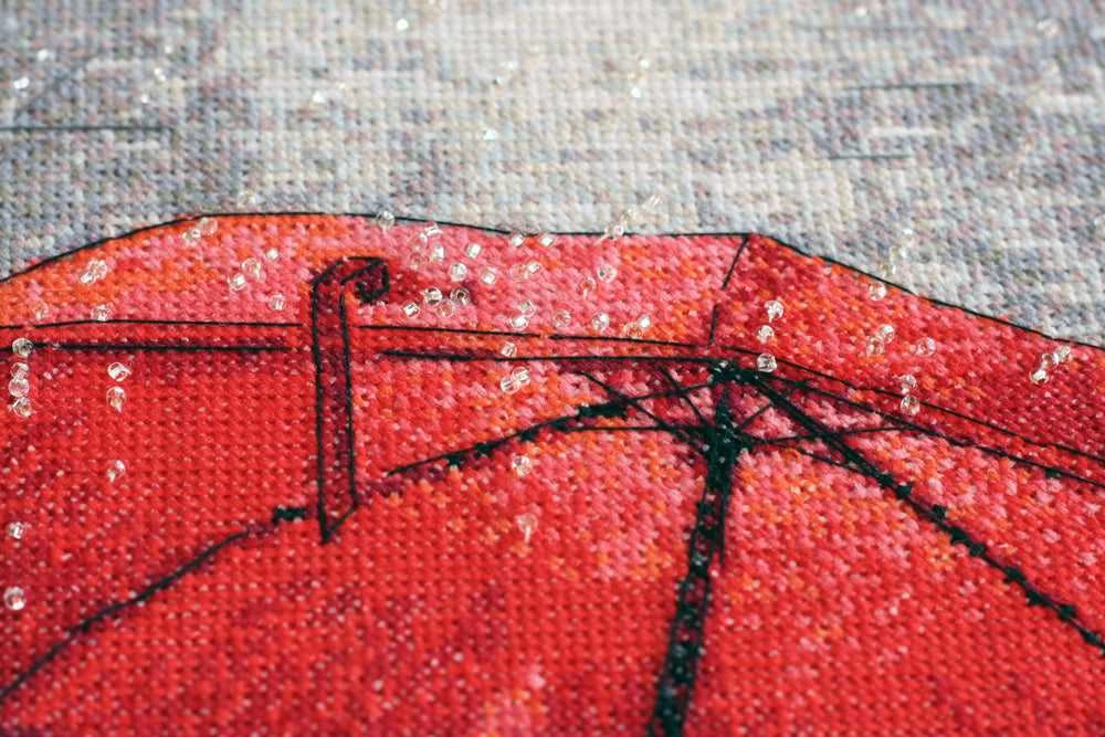 Abris Art Siuvinėjimo kryželiu rinkinys Paryžiaus spalvos 25×64 cm, 14 ct su karoliukais