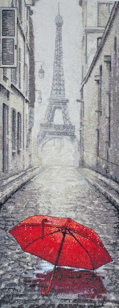Abris Art Siuvinėjimo kryželiu rinkinys Paryžiaus spalvos 25×64 cm, 14 ct su karoliukais
