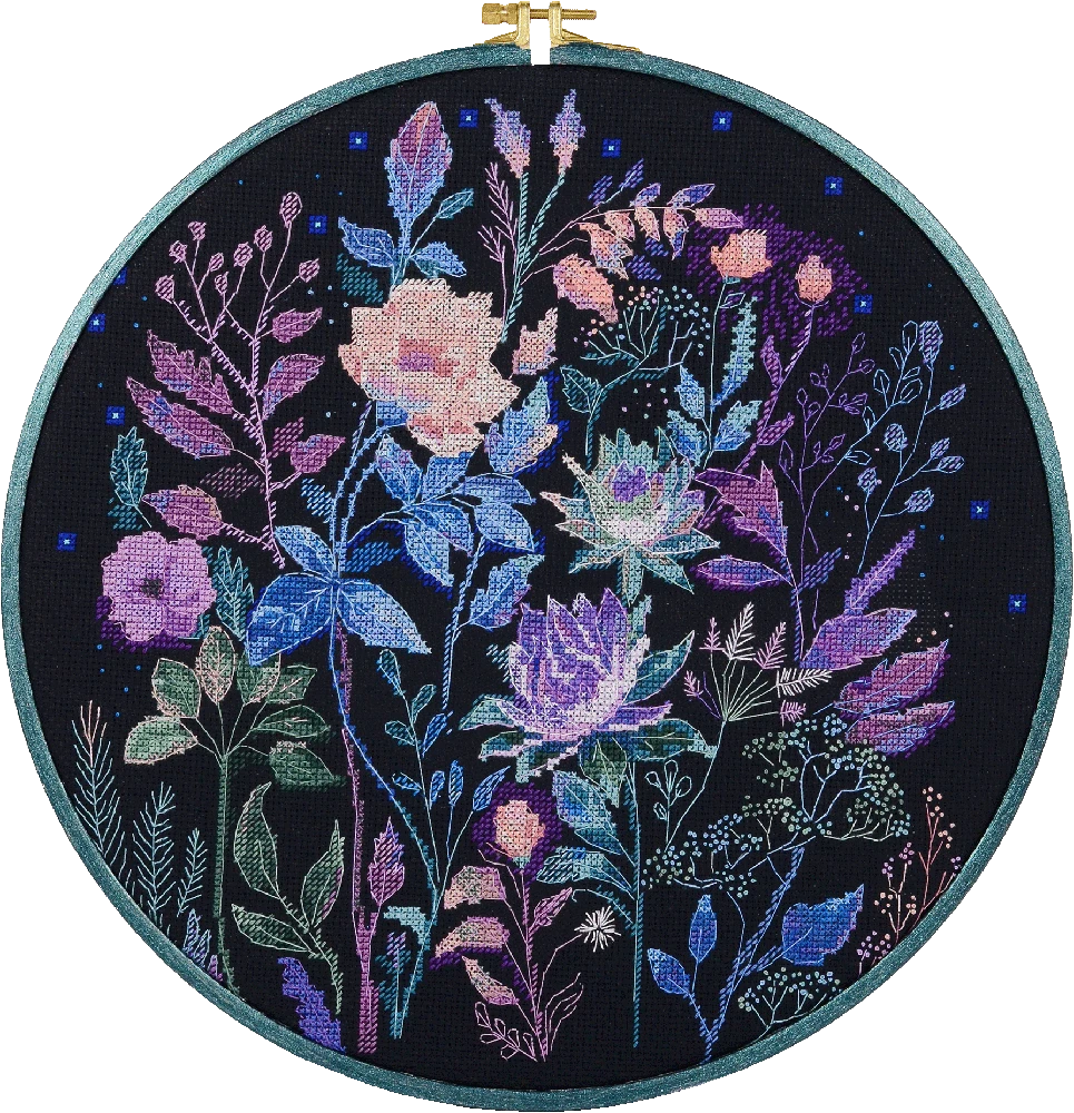Abris Art Siuvinėjimo kryželiu rinkinys Nakties euforija, 30x30 cm, 14 ct
