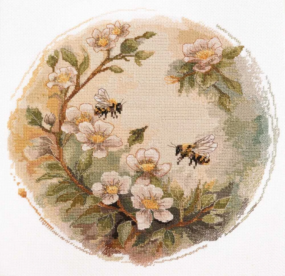 Abris Art Siuvinėjimo kryželiu rinkinys Medaus spalvos, 18 ct Zweigart, 24×24 cm