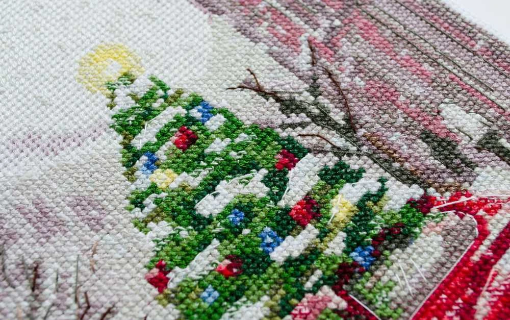 Abris Art Siuvinėjimo kryželiu rinkinys „Žiemos šventė“ 25x20 cm AAH-226
