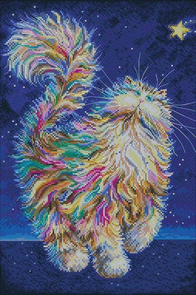 Abris Art Siuvinėjimo kryželiu rinkinys „Krintanti žvaigždė“, 23×35cm, 39 spalvų, 14 ct