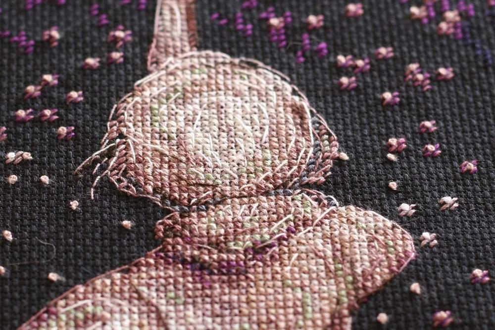 Abris Art Siuvinėjimo kryželiu rinkinys Norų žvaigždė, juodas 14 ct, 20x38 cm