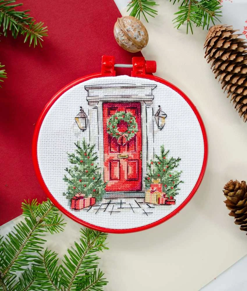 Abris Art Siuvinėjimo kryželiu rinkinys „Šventinis pasveikinimas“ 15x15 AAHM-089
