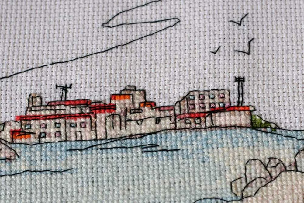 Abris Art Siuvinėjimo kryželiu rinkinys Švyturio šviesa, 14 ct, 39x20 cm