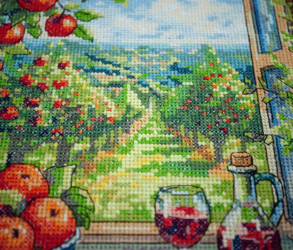 Abris Art Siuvinėjimo rinkinys kryželiu „Obelų rojus“ 24x32 cm AAH-305