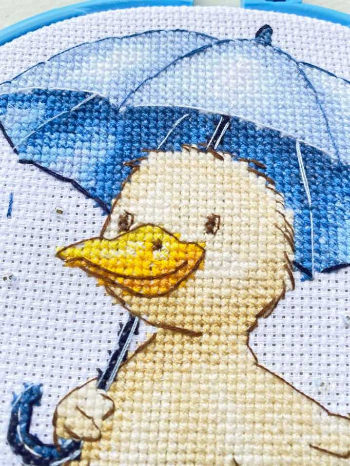 Abris Art Siuvinėjimo rinkinys kryželiu „Ančiuko pasivaikščiojimas“ 15x15 cm