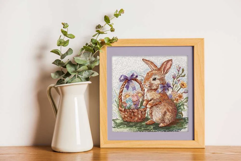 Abris Art Siuvinėjimo kryželiu rinkinys su karoliukais „Švenčių paieškose“ 19x19 cm