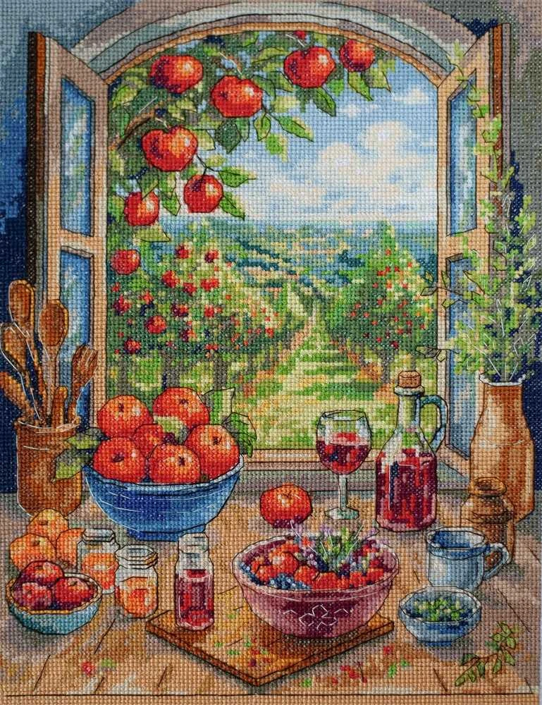 Abris Art Siuvinėjimo rinkinys kryželiu „Obelų rojus“ 24x32 cm AAH-305