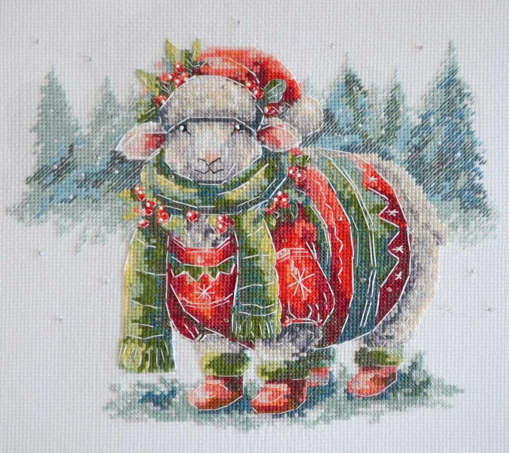 Abris Art Siuvinėjimo rinkinys kryželiu „Žiemos glėbyje“ 24x20 cm AAH-245