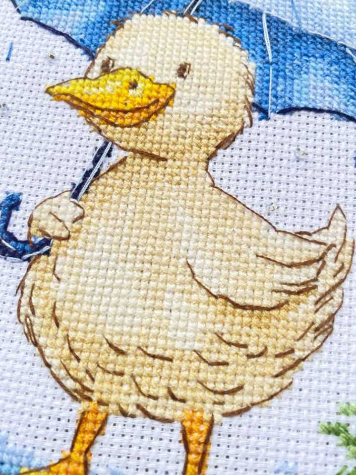 Abris Art Siuvinėjimo rinkinys kryželiu „Ančiuko pasivaikščiojimas“ 15x15 cm