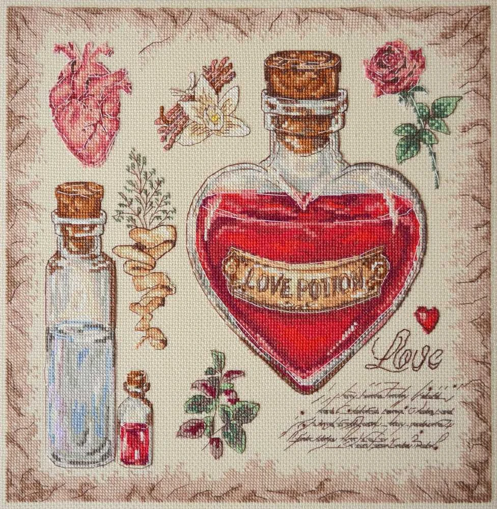 Abris Art Skaičiuojamo siuvinėjimo rinkinys „Meilės receptas“ 30x30 cm AAH-283