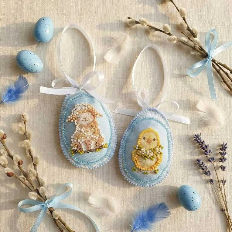 Abris Art Velykinis dekoracijų rinkinys „Easter Company“, 15×5 cm