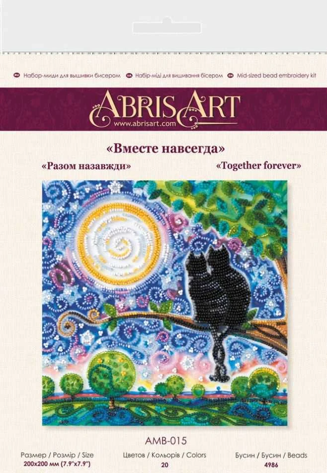 Abris Art Vidutinio dydžio biserio siuvinėjimo rinkinys „Kartu amžinai“ 20x20 cm