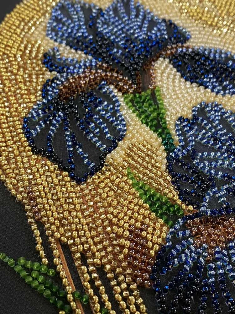 Abris Art Vidutinio dydžio karoliukų siuvinėjimo rinkinys „Šokis auksinėje šviesoje“ 20x20