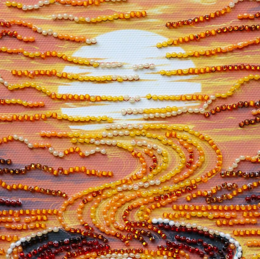 Abris Art Vidutinio dydžio karoliukų siuvinėjimo rinkinys „Kvapni kava“ 20x20 cm