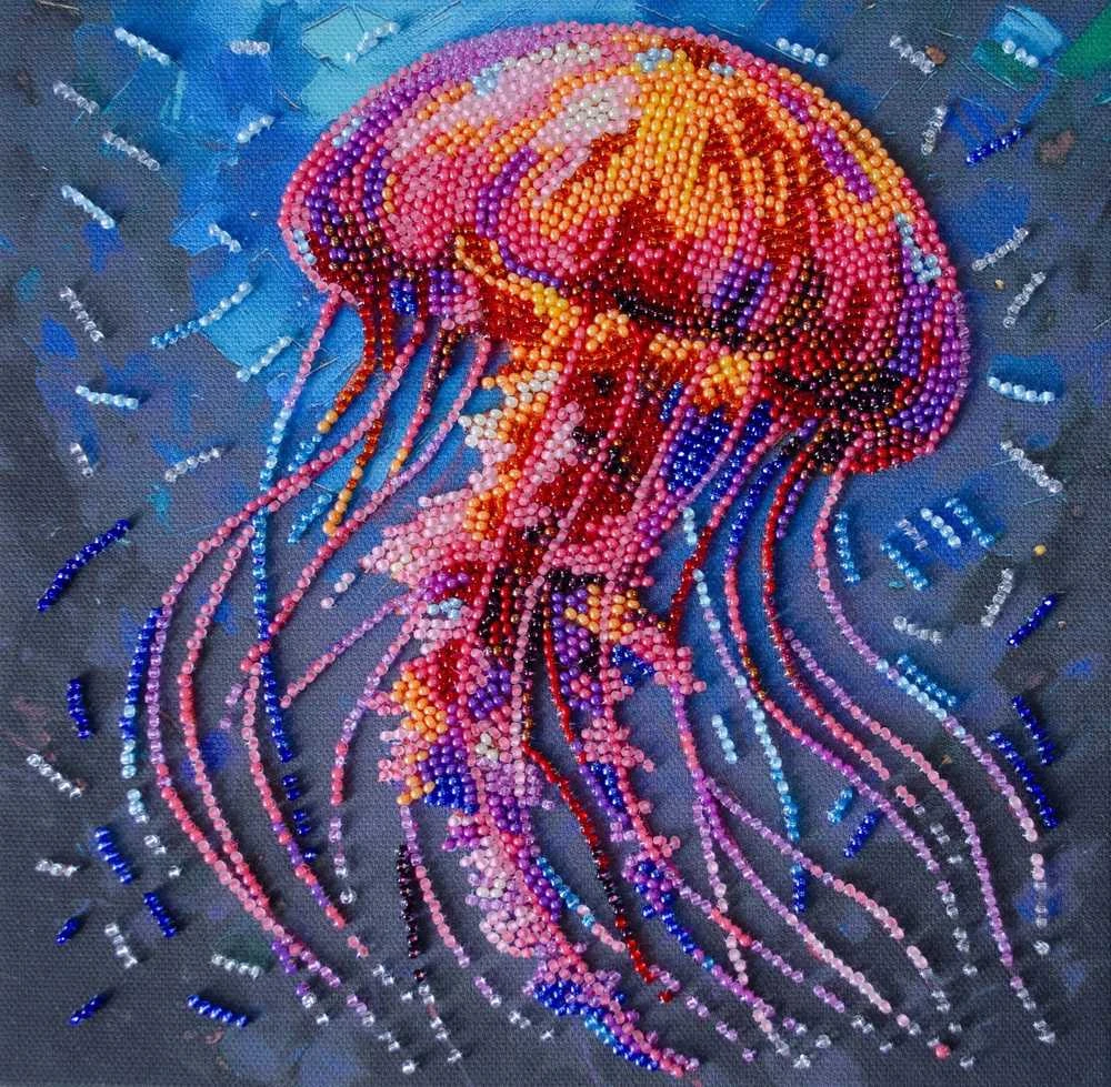 Abris Art Vidutinio dydžio karoliukų siuvinėjimo rinkinys „Pavojinga gracija“ 20x20