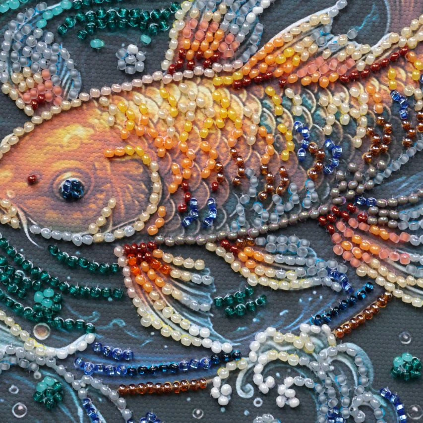Abris Art Vidutinio dydžio karoliukų siuvinėjimo rinkinys „Šokis tarp bangų“ 20x20