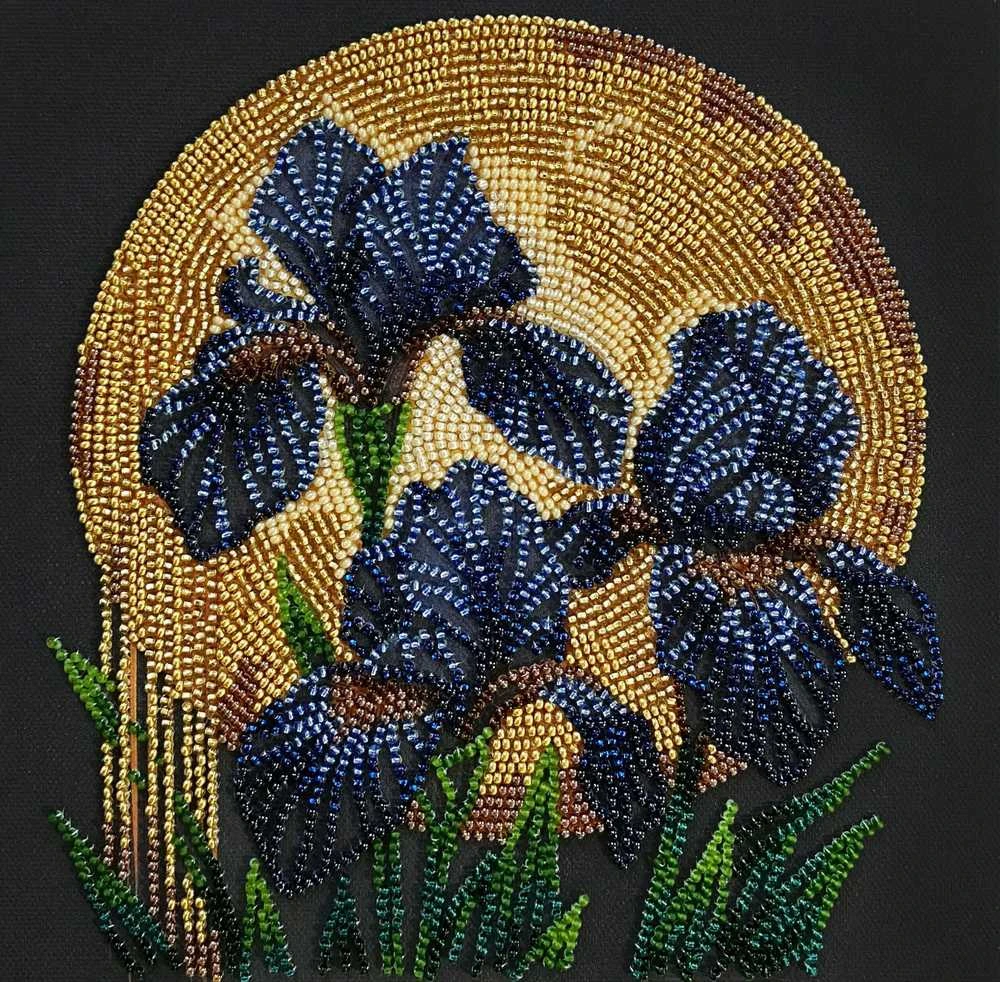 Abris Art Vidutinio dydžio karoliukų siuvinėjimo rinkinys „Šokis auksinėje šviesoje“ 20x20