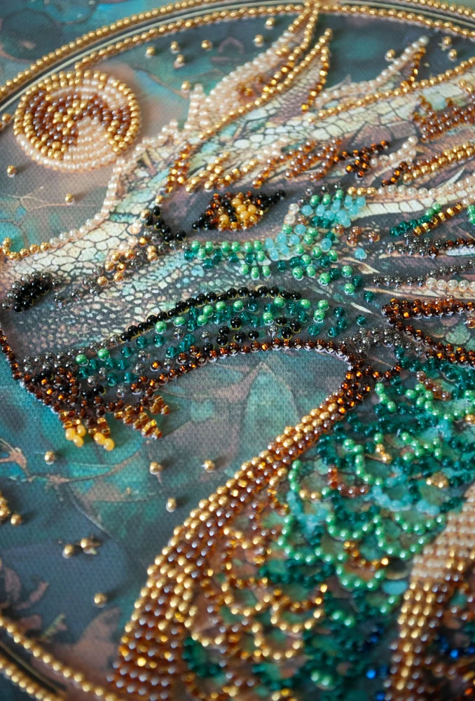 Abris Art Vidutinio dydžio biserio siuvinėjimo rinkinys „Ugnies kvapas“ 20x20 cm