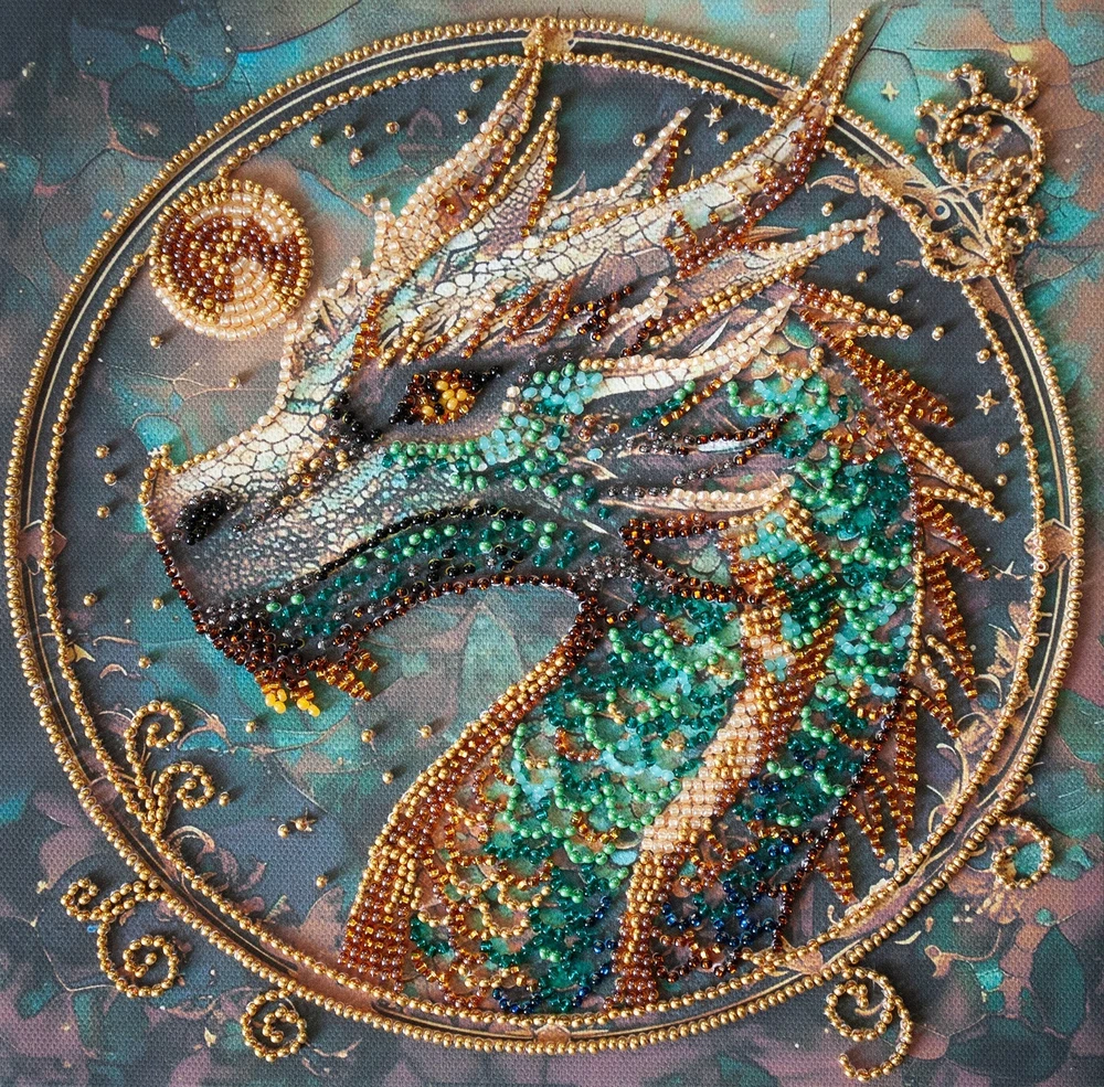Abris Art Vidutinio dydžio biserio siuvinėjimo rinkinys „Ugnies kvapas“ 20x20 cm