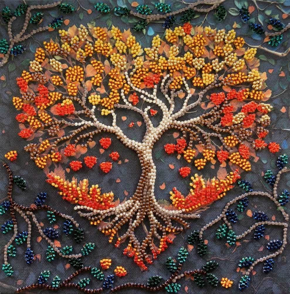 Abris Art Vidutinis karoliukų siuvinėjimo rinkinys „Šilti jausmai“ 20x20 cm