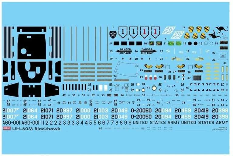 Academy UH-60M Juodas Hawk (Sikorsky S-70) 1/35 plastikinis rinkinys