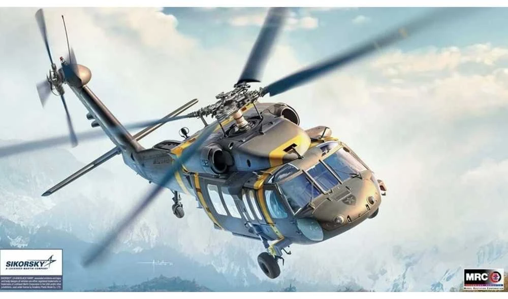 Academy UH-60M Juodas Hawk (Sikorsky S-70) 1/35 plastikinis rinkinys