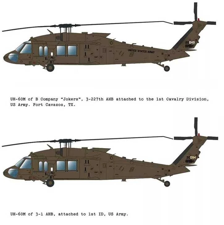 Academy UH-60M Juodas Hawk (Sikorsky S-70) 1/35 plastikinis rinkinys