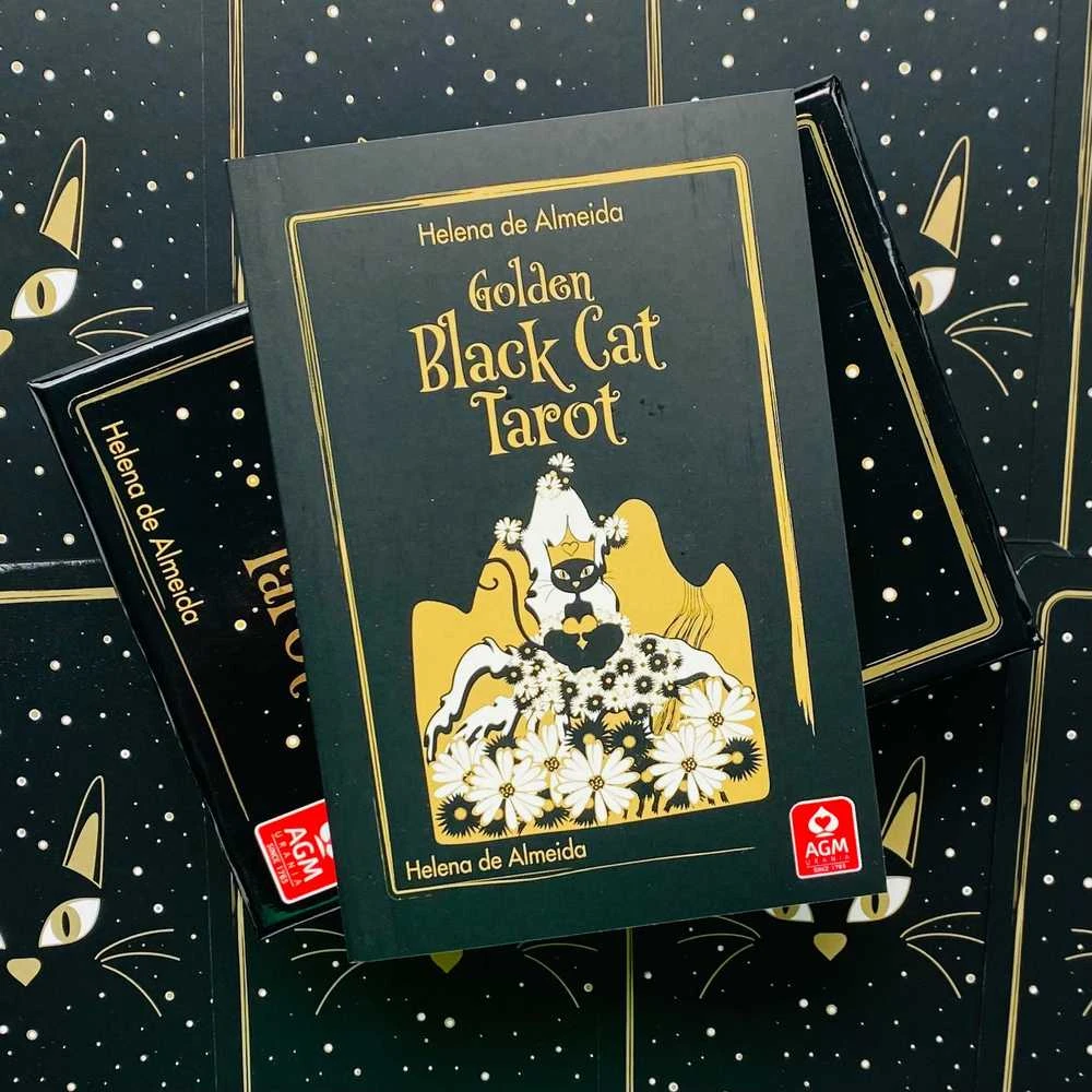 AGM Golden Juodas Cat Tarot Kortos