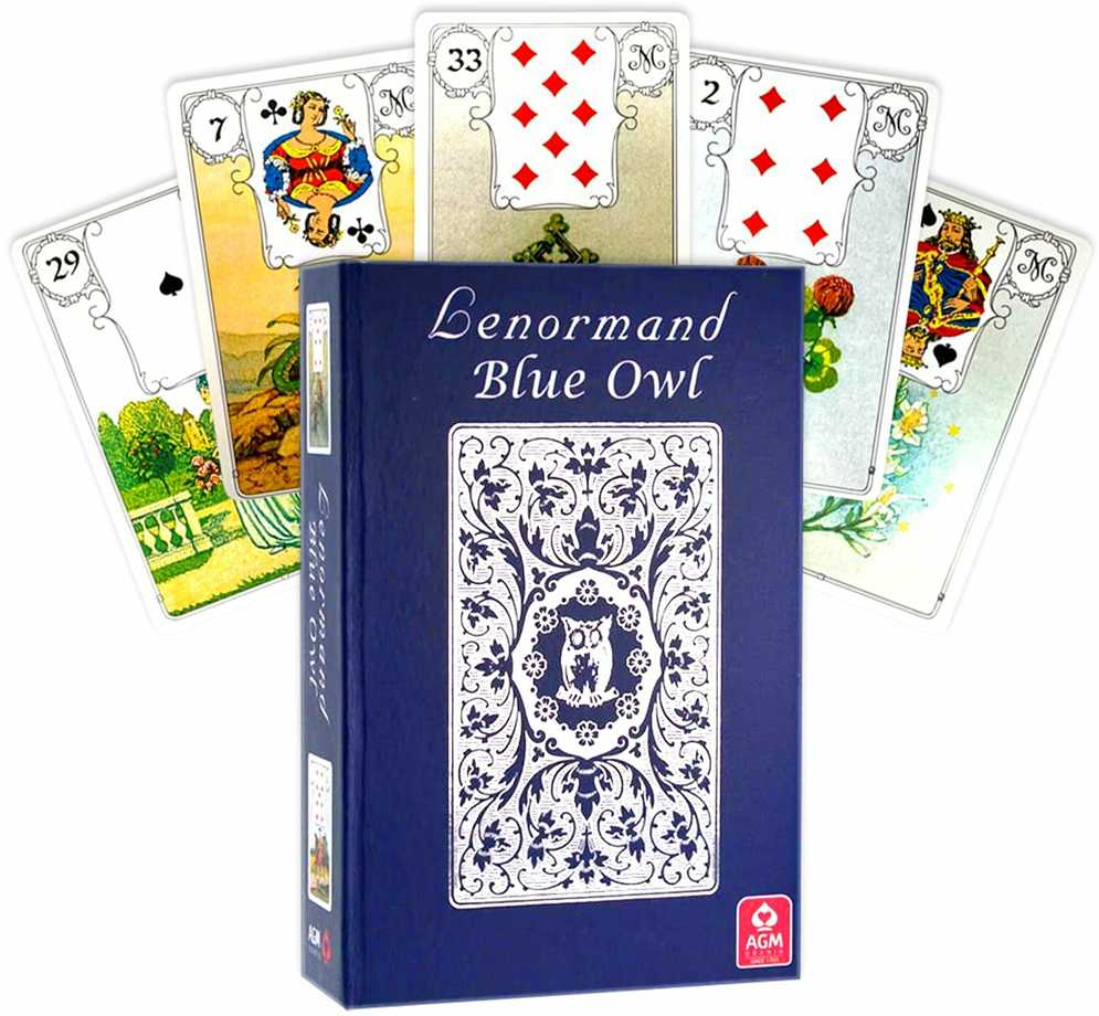 AGM Lenormand Mėlyna Owl Premium Edition Kortos