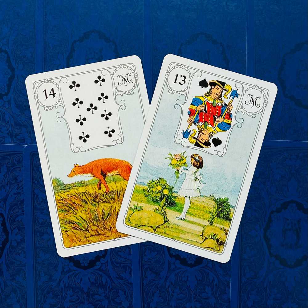 AGM Lenormand Mėlyna Owl Premium Edition Kortos
