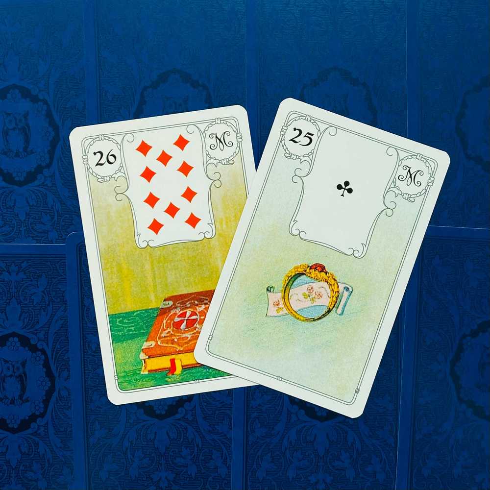 AGM Lenormand Mėlyna Owl Premium Edition Kortos