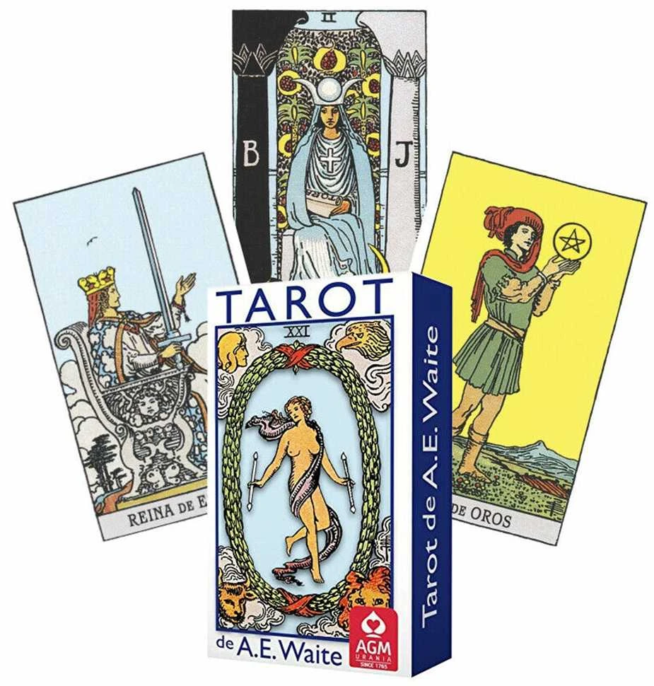 AGM Tarot De Ae Waite Standard Mėlyna Edition In Spanish Kortos