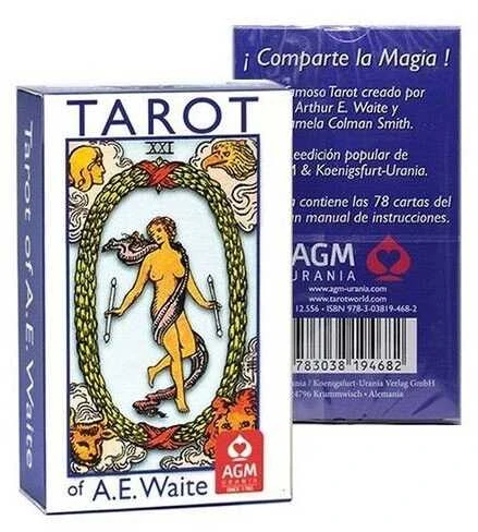 AGM Tarot De Ae Waite Standard Mėlyna Edition In Spanish Kortos
