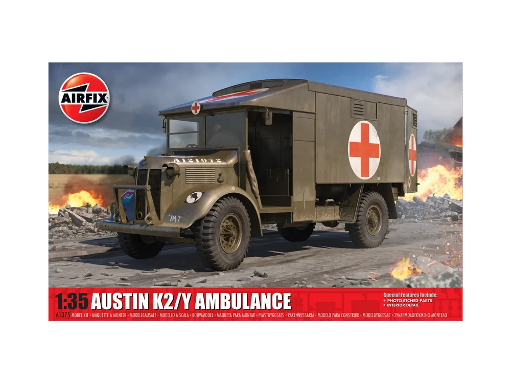Airfix Austin K2/Y britų armijos greitosios modelis 1/35