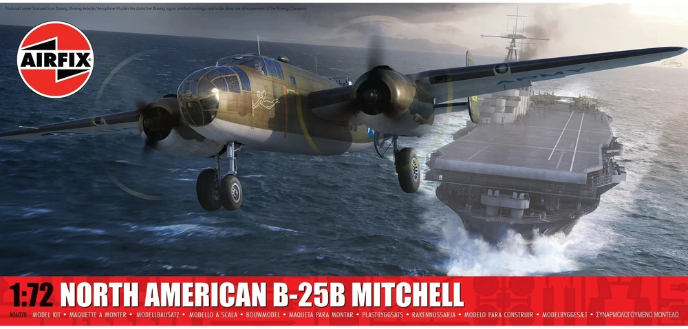 Airfix B-25B Mitchell 1/72 plastikinis lėktuvo surenkamas modelis