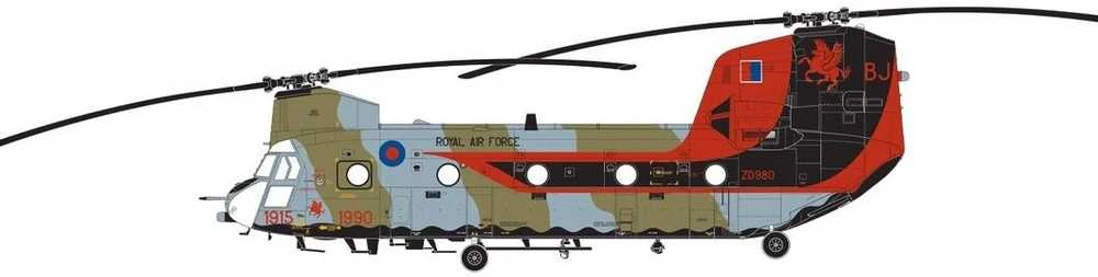 Airfix Boeing Chinook HC.1 vėlyvas 1/72 plastikinis rinkinys A06024