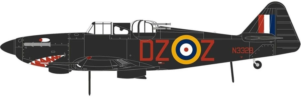Airfix Boulton Paul Defiant NF.1 1/48 lėktuvo modelis surinkimui