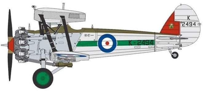 Airfix Bristol Bulldog Mk.IIA 1/48 lėktuvo modelio rinkinys
