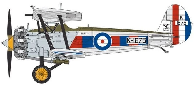Airfix Bristol Bulldog Mk.IIA 1/48 lėktuvo modelio rinkinys