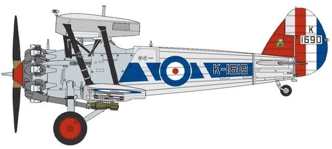 Airfix Bristol Bulldog Mk.IIA 1/48 lėktuvo modelio rinkinys