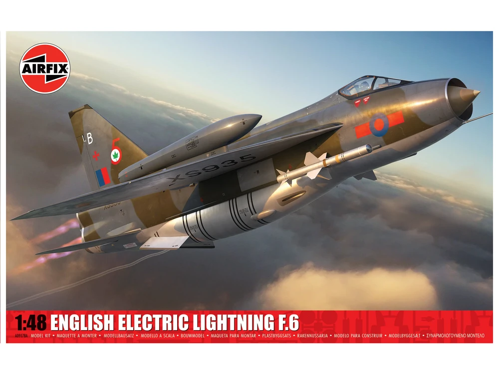 Airfix English Electric Lightning F.6 lėktuvo modelis 1:48
