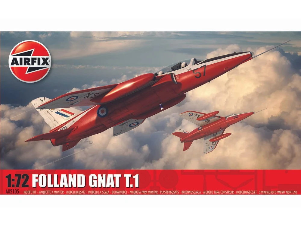 Airfix Folland Gnat T.1 1/72 plastikinis modelio rinkinys (A02105)